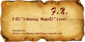 Földessy Napóleon névjegykártya